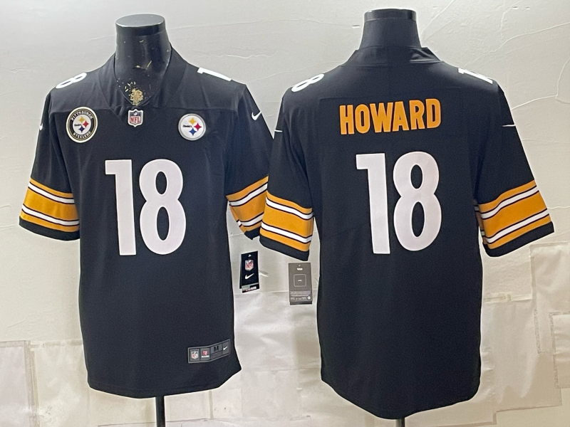 2026 Men Pittsburgh Steelers #18 Howard Black Limited Nike NFL Jersey 0829004